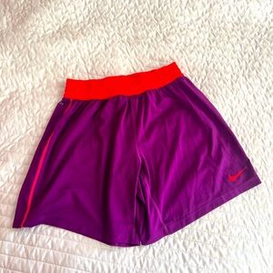 Purple and pink neon, Nike dry fit basketball shorts women’s extra small